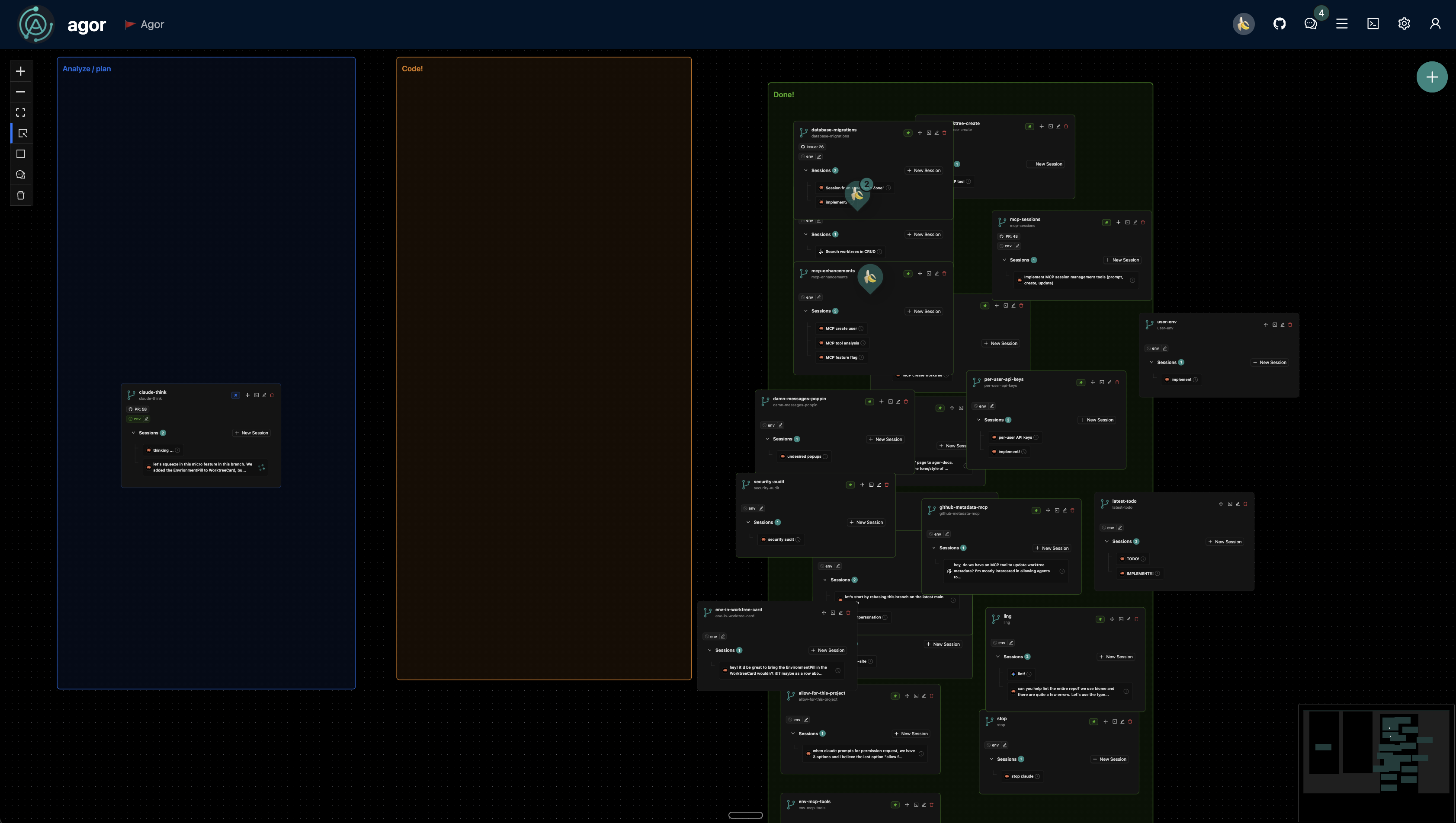 Using Agor to build Agor