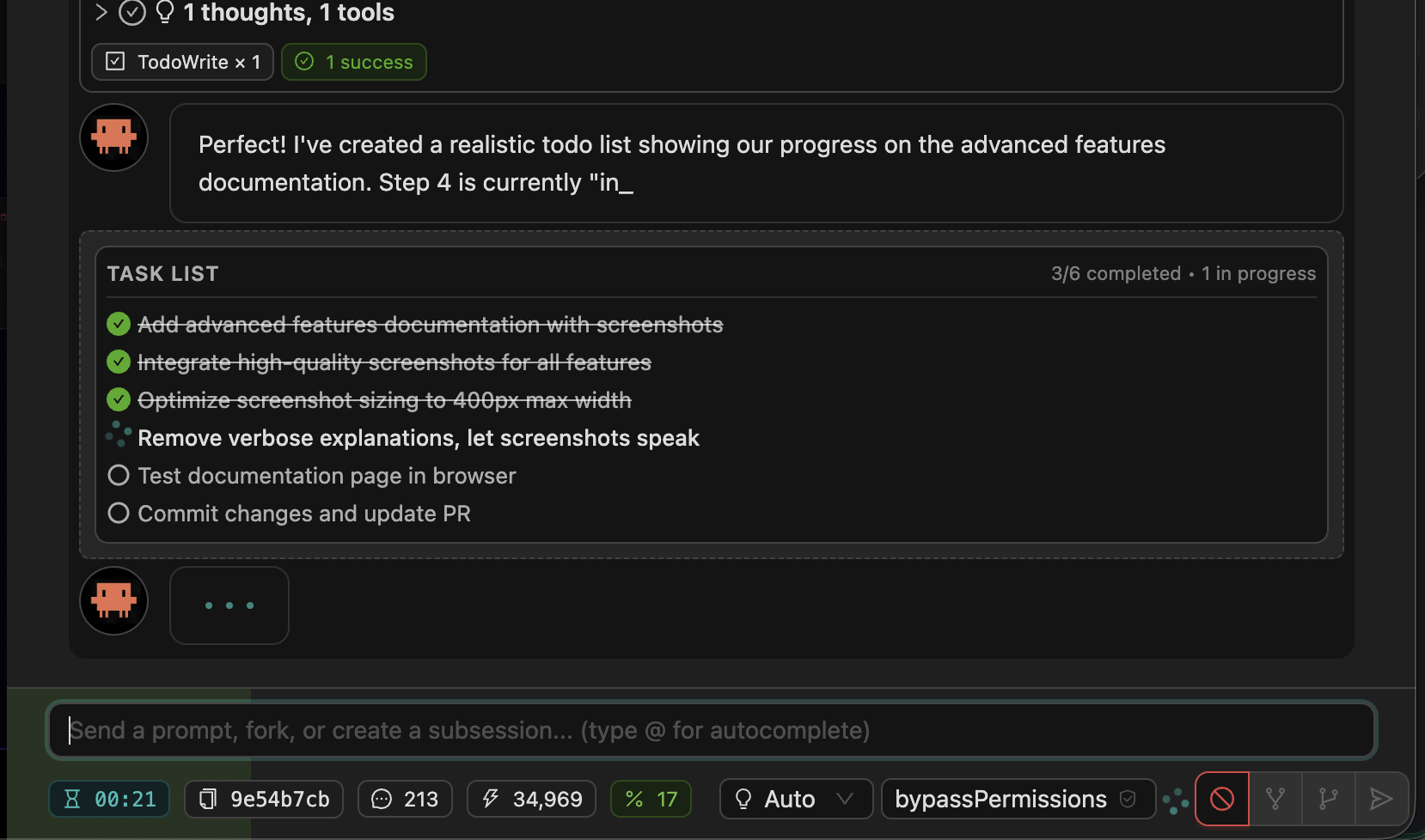 Claude Code task tracking
