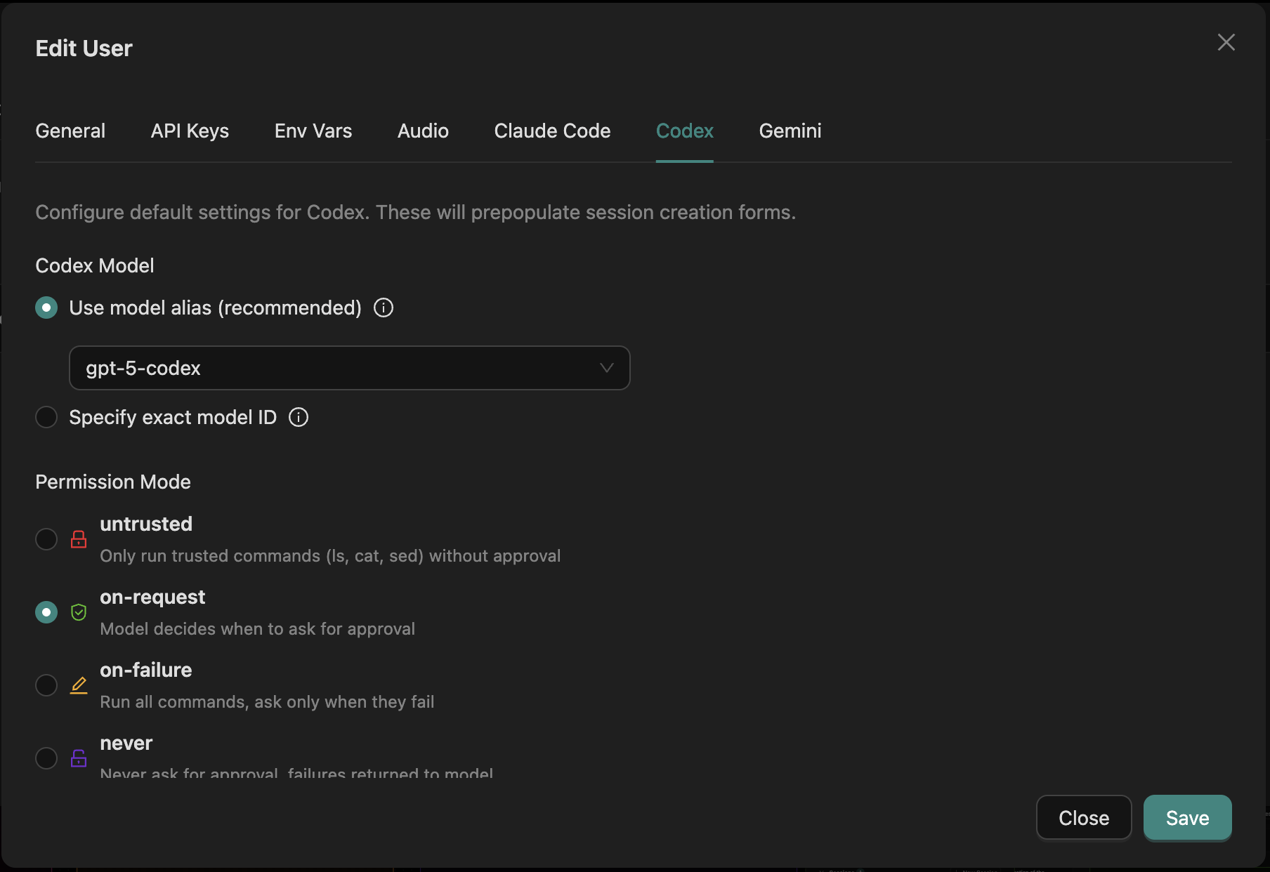 Agentic tool defaults configuration